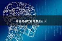 慕容笔名取名寓意是什么 - 慕容应该取什么名字