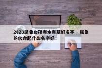 2023属兔女孩有水有草好名字 - 属兔的水命起什么名字好