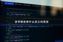 含字取名有什么含义吗男孩 - 含字起名的意思