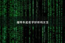 福特车起名字好听吗女生 - 福特名字含义