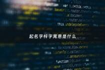 起名字梓字寓意是什么 - 起名字梓字寓意是什么含义