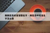 刚刚出生的宝宝取名字 - 刚出生的宝宝名字怎么取