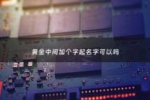 黄金中间加个字起名字可以吗 - 黄金中间加个字起名字可以吗女生
