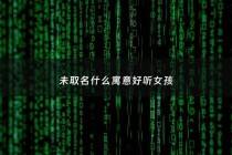 未取名什么寓意好听女孩 - 未字取名女孩