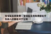 宝宝起名网免费 - 宝宝起名网免费取名字生辰八字取名兴宁公司