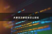 夫妻双方都姓梁怎么取名 - 两个姓梁的在一起会怎么样?