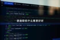 楚逸取名什么寓意好听 - 逸楚是意思