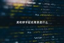 昊和婷字起名寓意是什么 - 昊和婷字起名寓意是什么意思