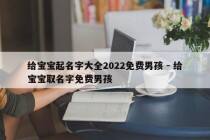 给宝宝起名字大全2022免费男孩 - 给宝宝取名字免费男孩