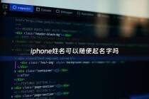 iphone姓名可以随便起名字吗 - 苹果手机姓名可以随便写