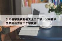 公司名字免费起名大全三个字 - 公司名字免费起名大全三个字优雅