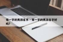 带一字的男孩名字 - 带一字的男孩名字好吗?