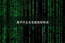 高子什么女生起名好听点 - 女孩叫高子什么好