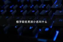 楷字取名男孩小名叫什么 - 楷 男孩名