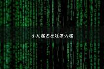 小儿起名左姓怎么起 - 姓左的孩子名字大全