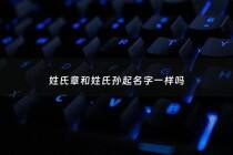 姓氏章和姓氏孙起名字一样吗 - 姓氏章和姓氏孙起名字一样吗女孩