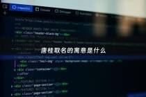 唐桂取名的寓意是什么 - 唐这个名字怎么样