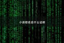 小孩取名些什么证明 - 小孩取名需要注意什么